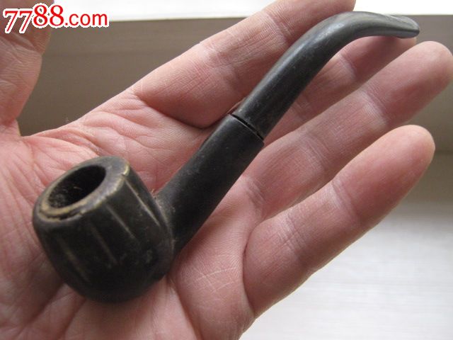 过去老人吸烟用烟袋锅电泥烟斗烟文化影视道具收藏怀旧民风民俗