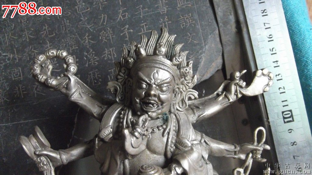 藏佛像,白铜材质,六只手,我看有点手工的痕迹,2.3斤-se28368562-佛像/