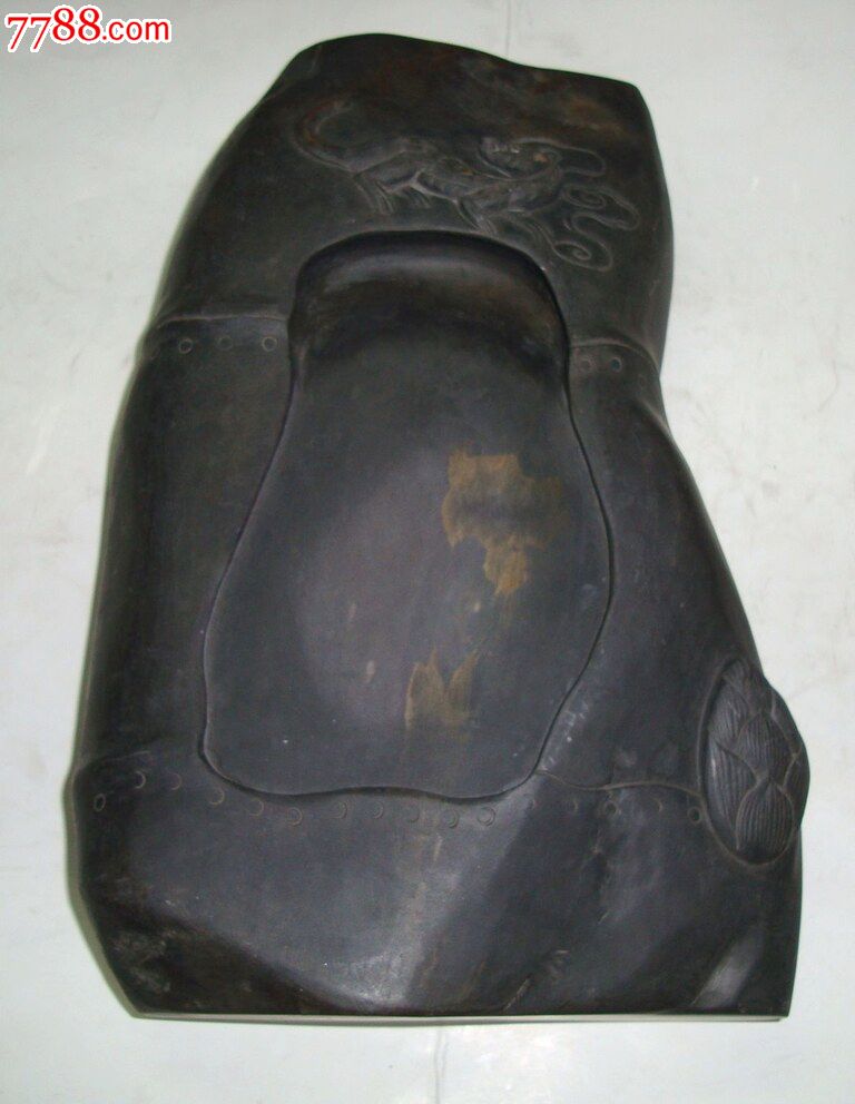 民国古龙竹节坑仔石【有黄龙纹大端砚】