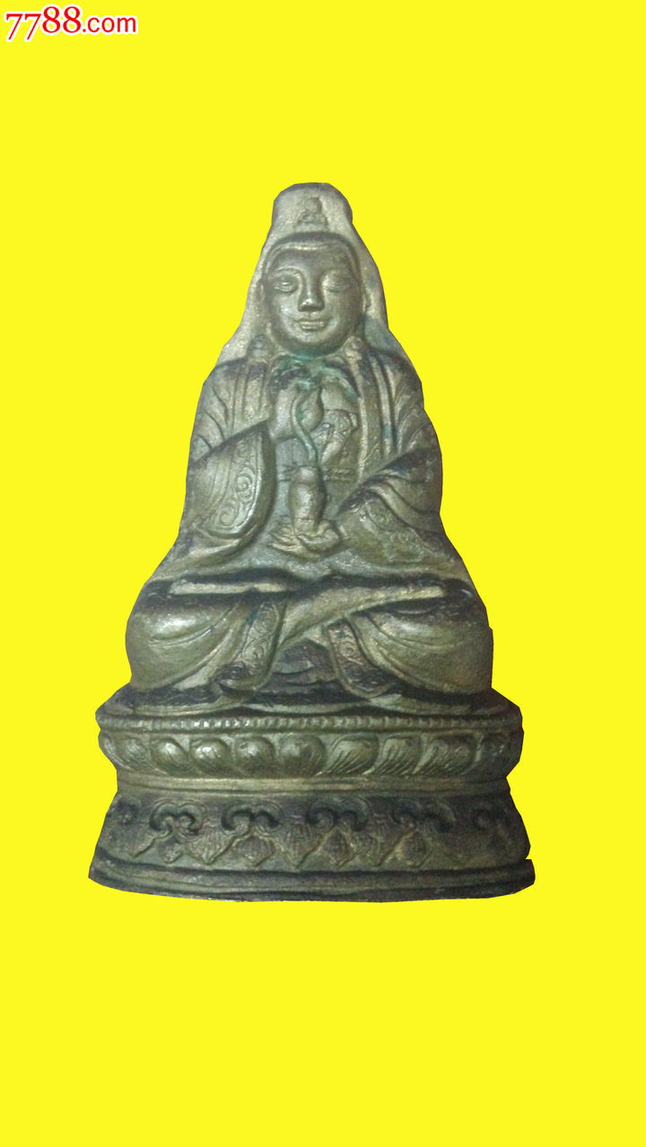清末观音铜佛-价格:2600元-se28532526-铜像/铜佛像-零售-7788收藏