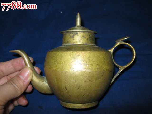 老铜酒壶,老铜器,古董