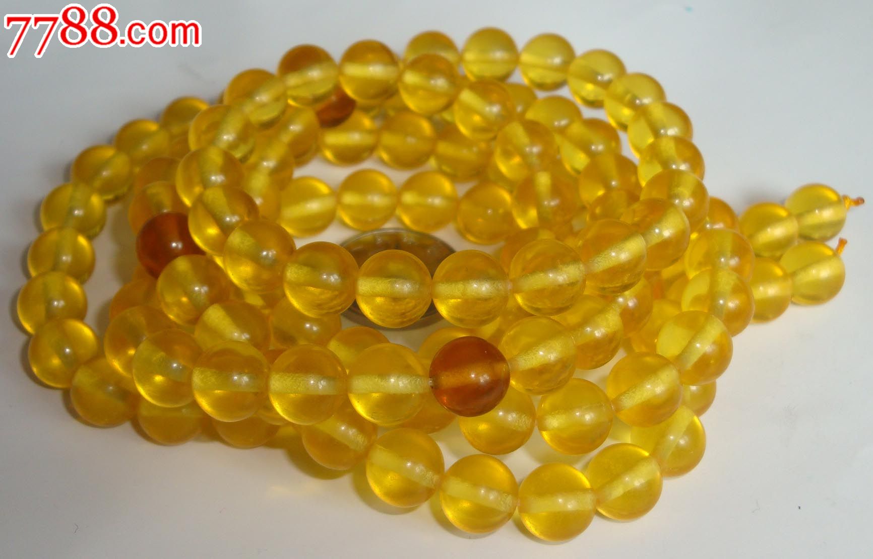 精美波罗的海黄金琥珀108手串