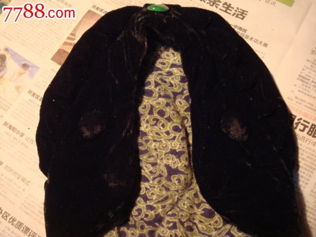 民国老太太棉帽.