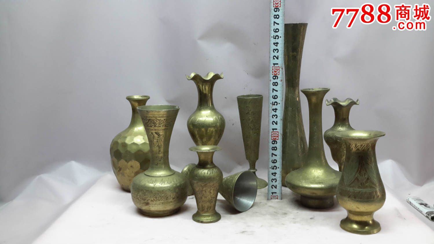 铜瓶拾只一起售-日本铜器,铜花瓶,铁器杂件,西洋铜器,镀银器