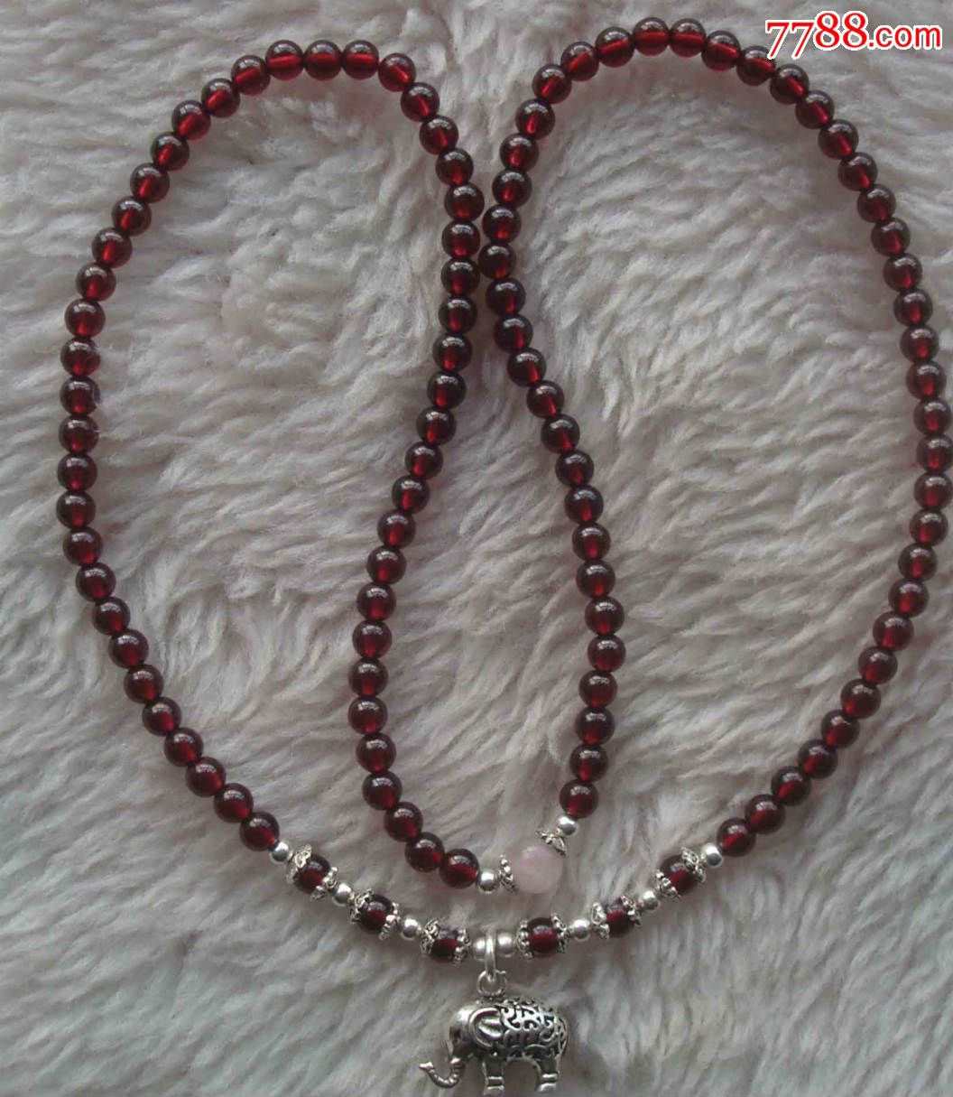 酒红石榴石项链-太平有象
