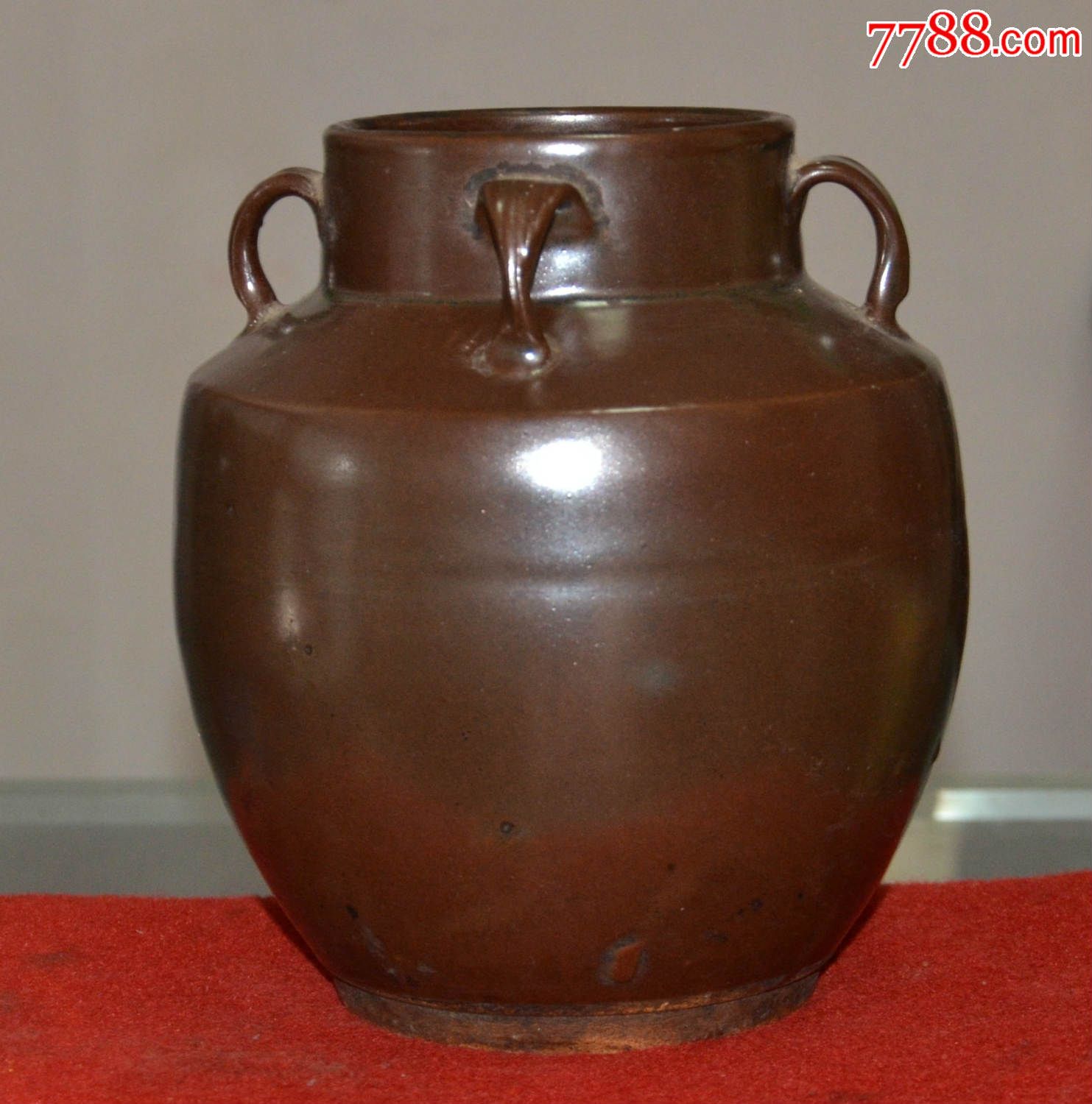 耀州红老四系罐一只!