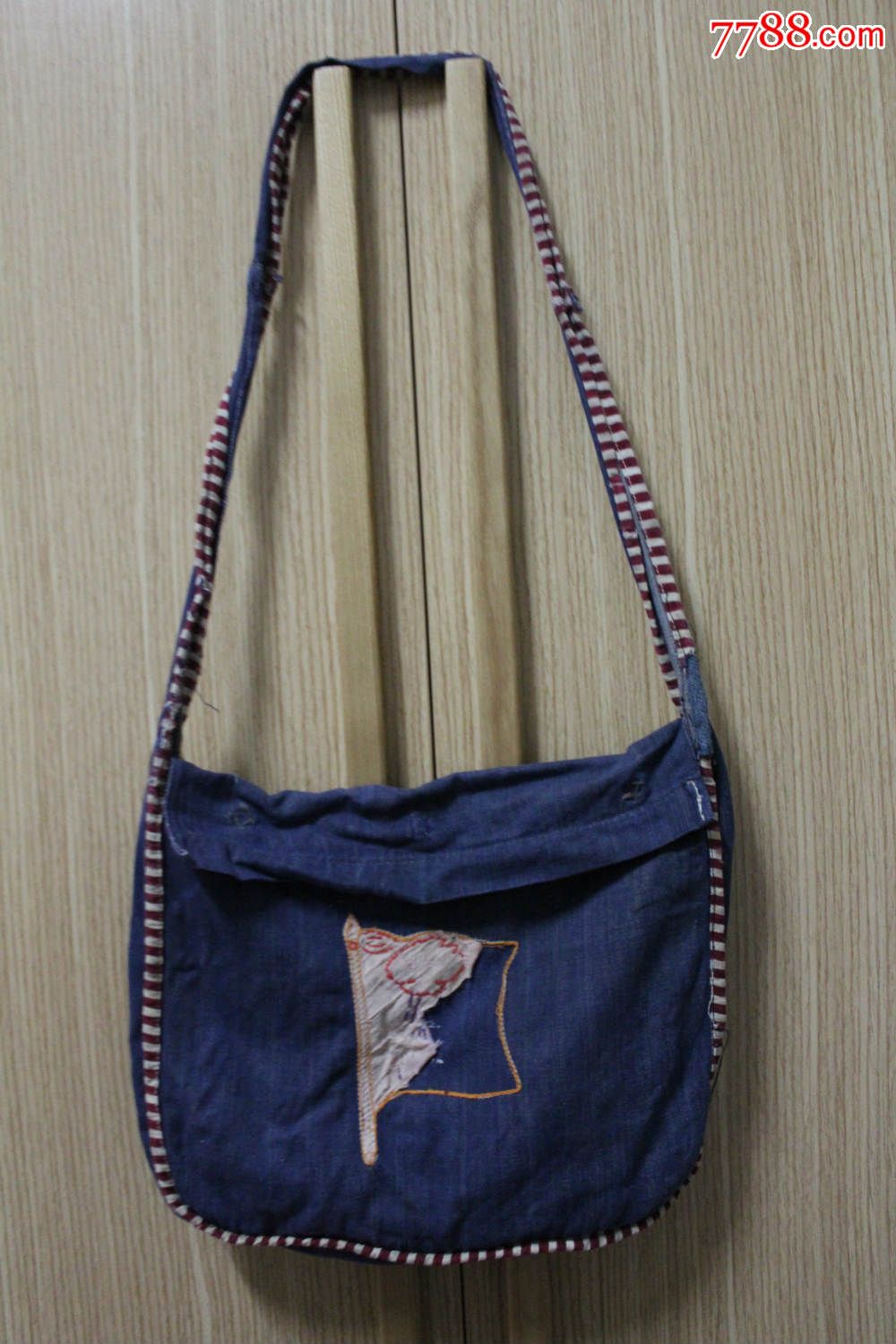 纯手工制作小学生蓝书包三件