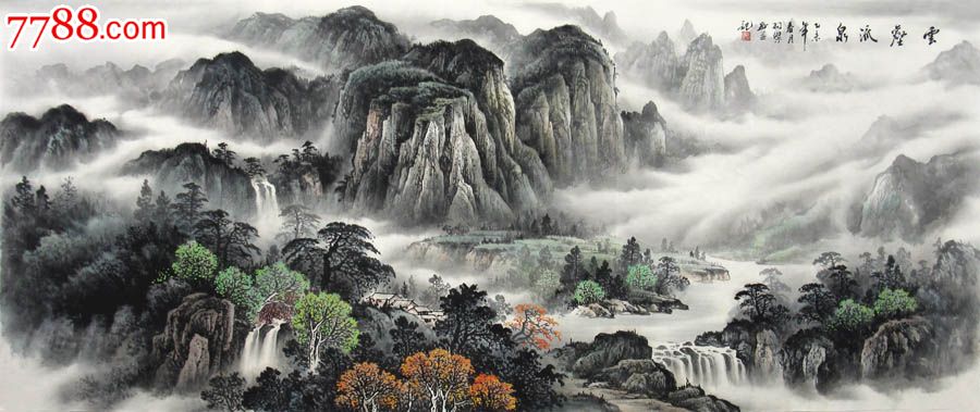 梁羽杰·小八尺山水-se29231184-山水国画原作-零售-7788收藏__中国