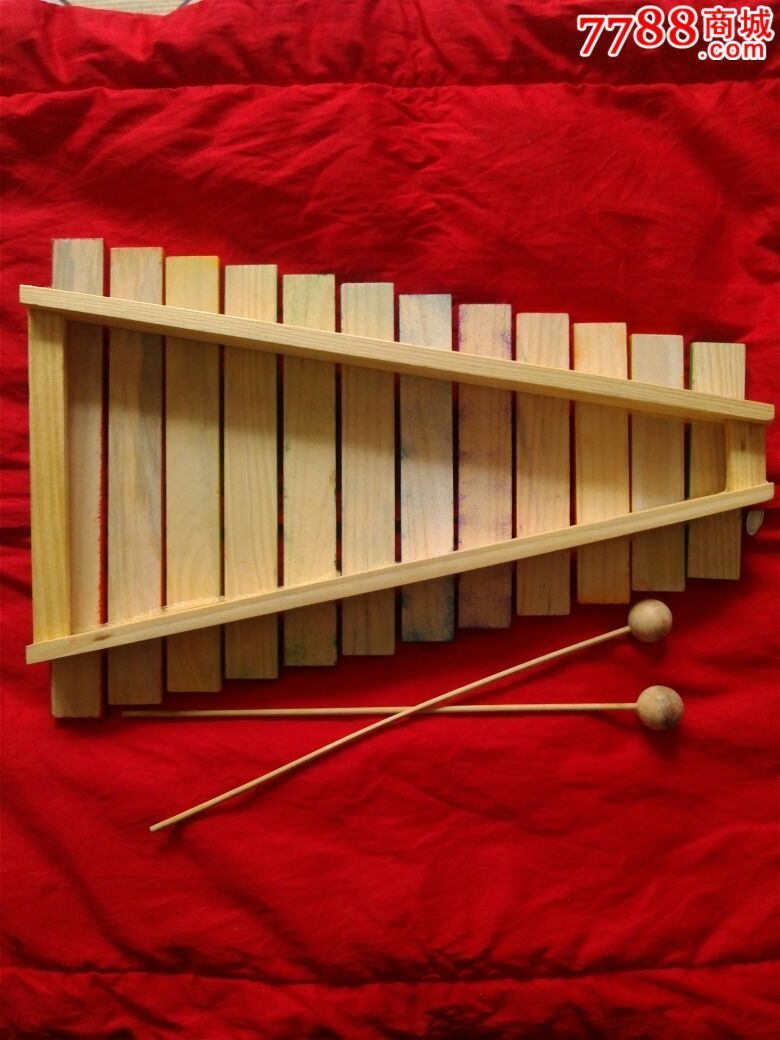 实木制作老玩具木制扬琴