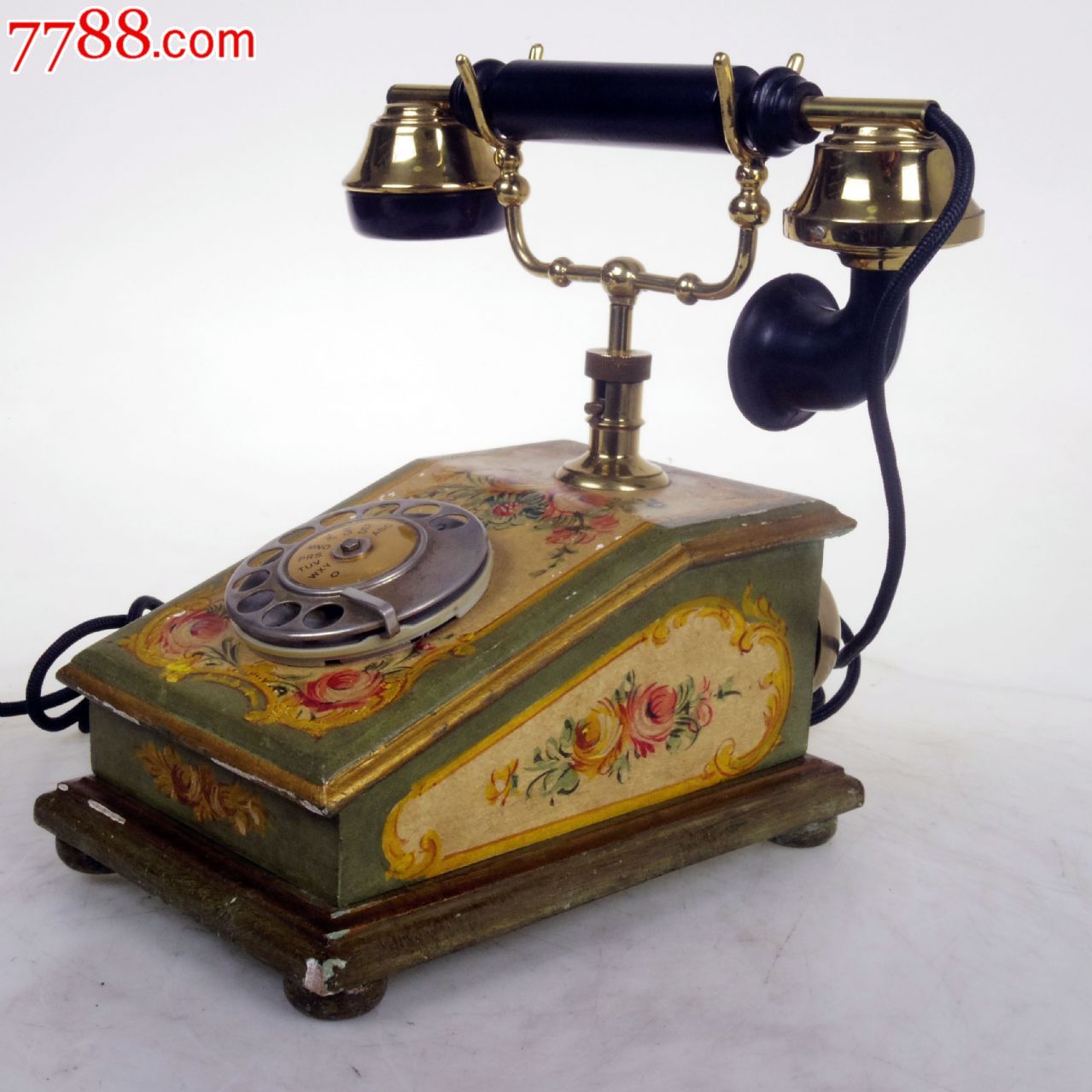 老物件意大利viareggiotelart旋转拨盘式拨号电话机稀有