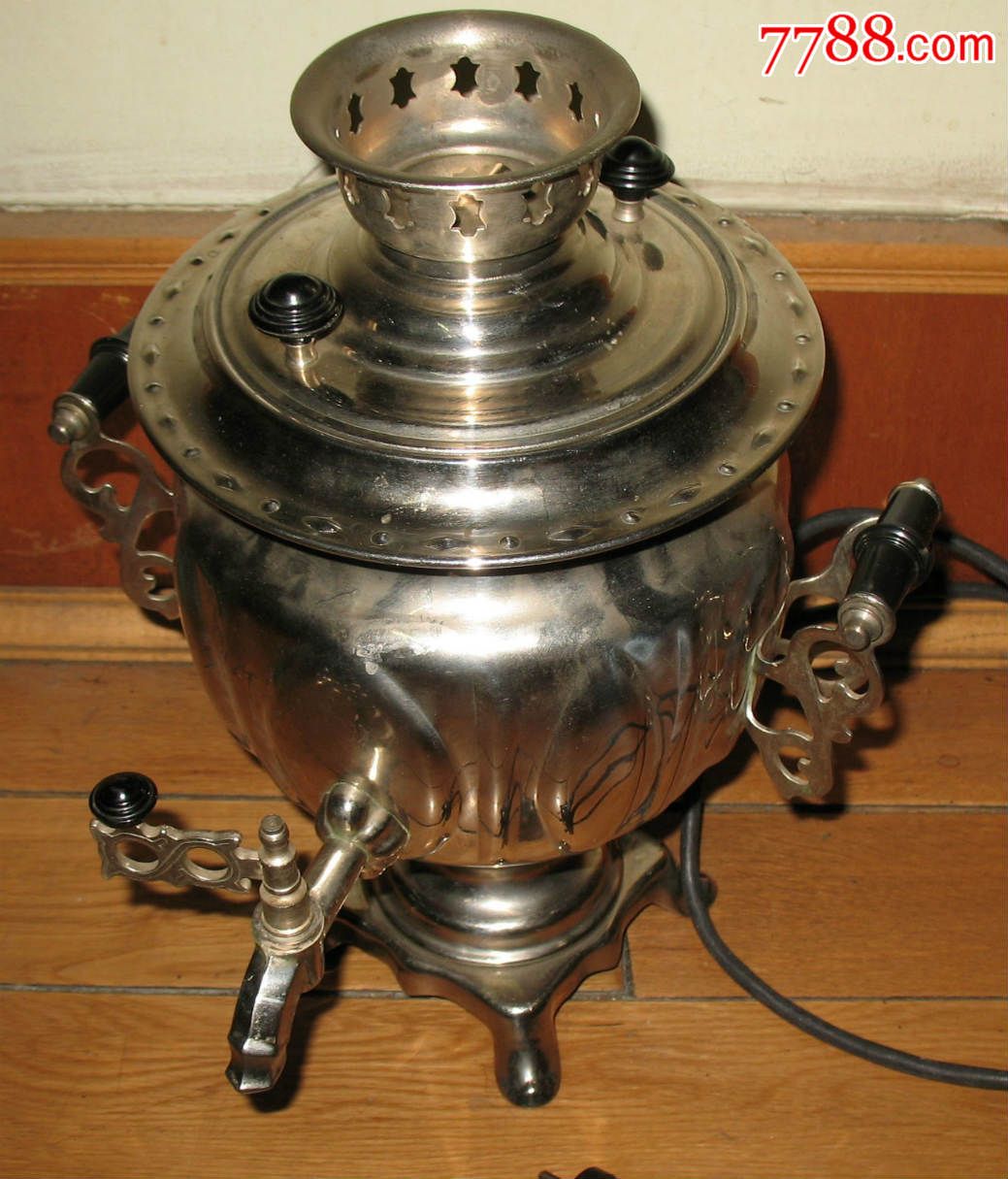 前苏联产白铜精美咖啡壶,含原厂说明书