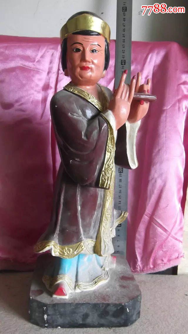 木雕女仙,是何仙姑,还是双枪老太婆,很大,包香樟木纯手工雕