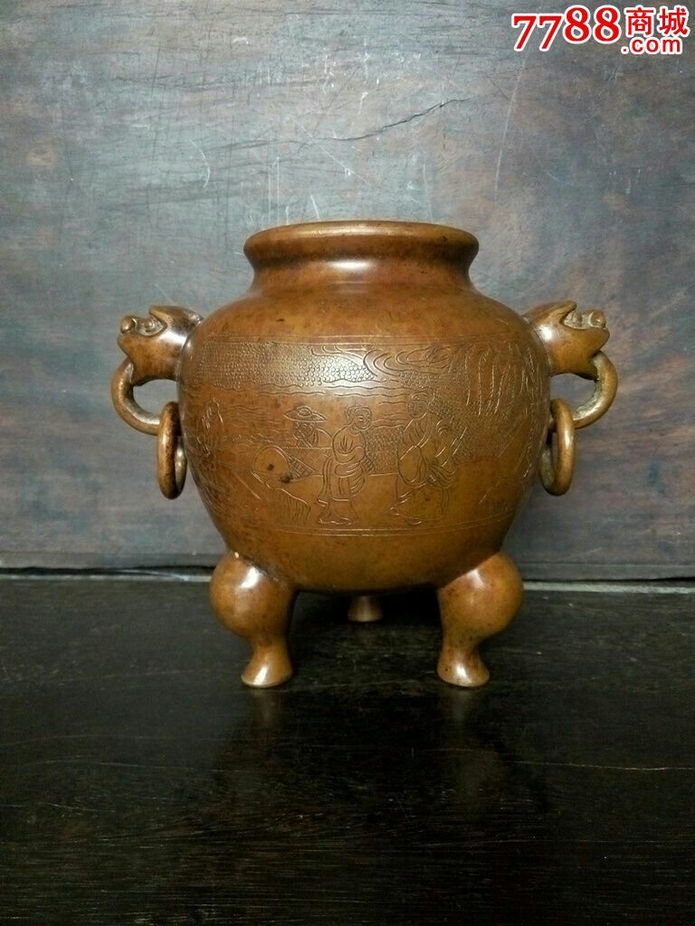 家藏珍宝款铜香炉
