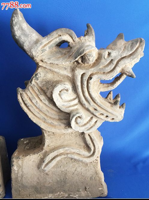 明代陶塑龙头建筑构件