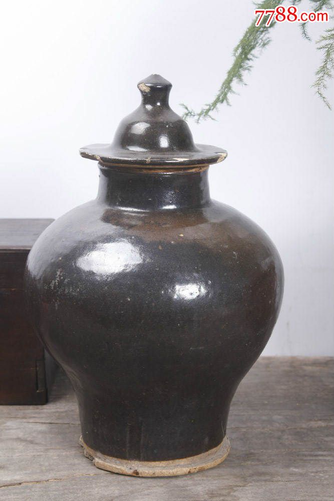 黑釉将军罐