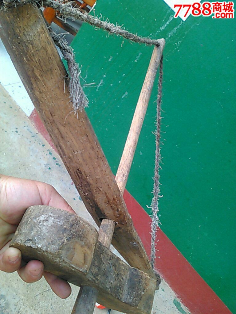 老式木工钻绕绳方法图片