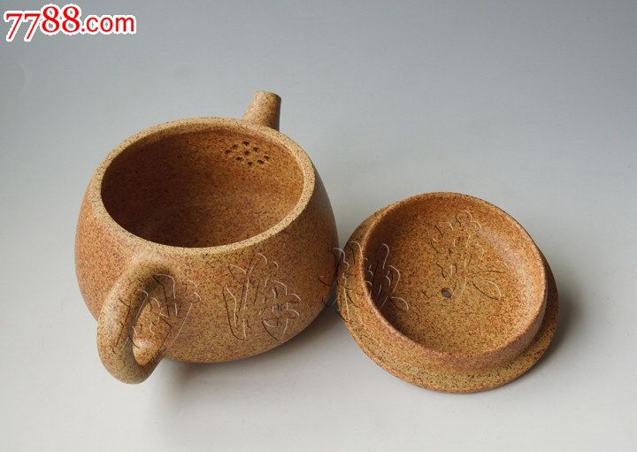 白麻子泥大口石瓢紫砂壶稀有矿料养出后非常漂亮风格朴素