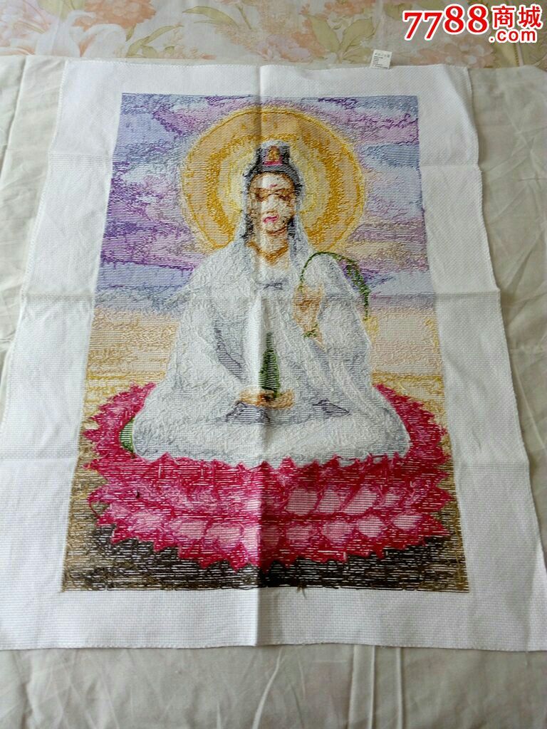 手工十字绣观音像