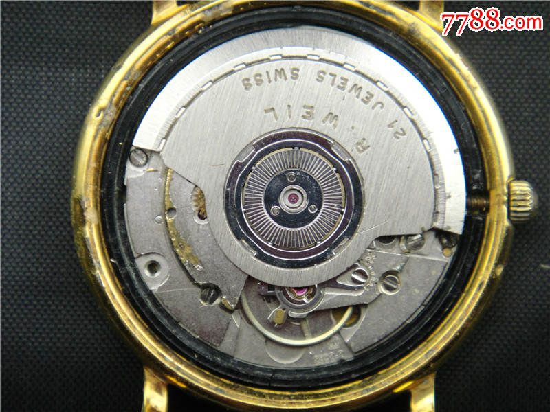 厚包金黑盘瑞士雷蒙威单历男机械表机芯28*2-2