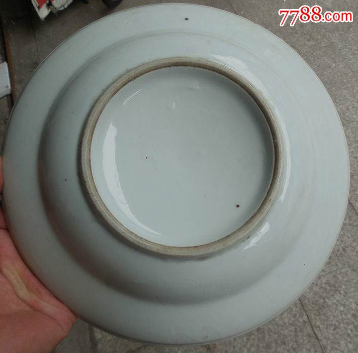 一流品糯米胎光绪白瓷大盘