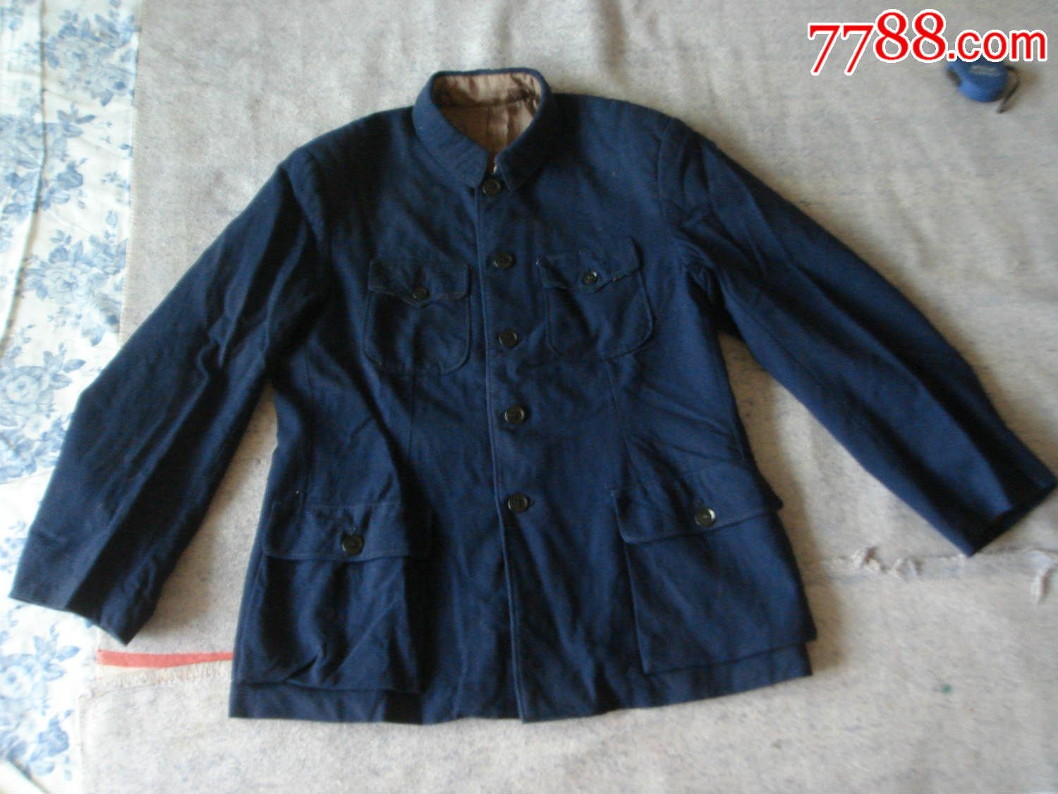 建国初期毛花达呢干部中山装