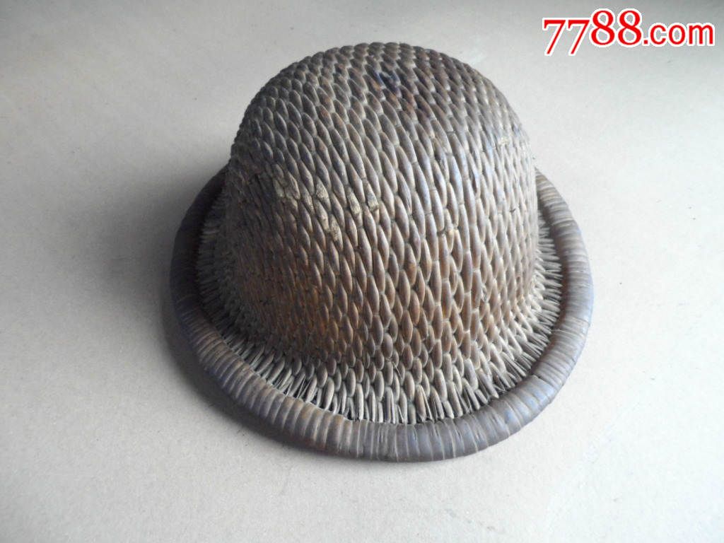 招远金矿老矿工藤编安全帽