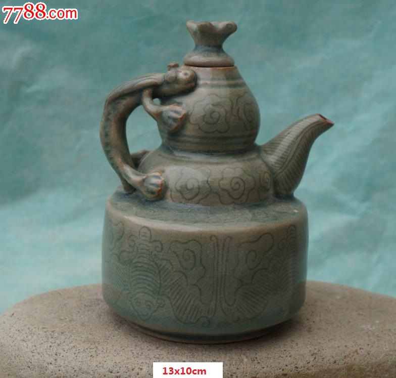 龙泉青釉刻花酒盏_青花瓷_超哥古玩店【7788收藏__收藏热线】