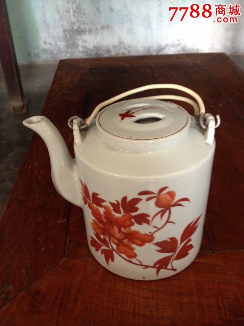 50年代花绘茶壶