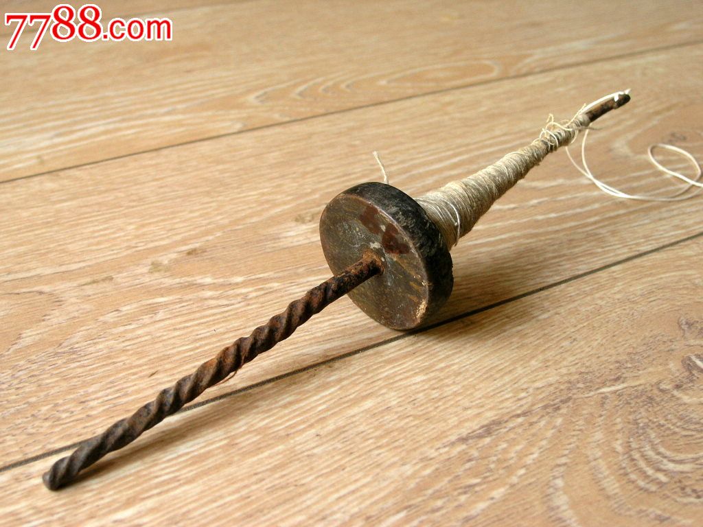 纺织工具收藏1507a9民国边疆牛角砣线捻捻线砣