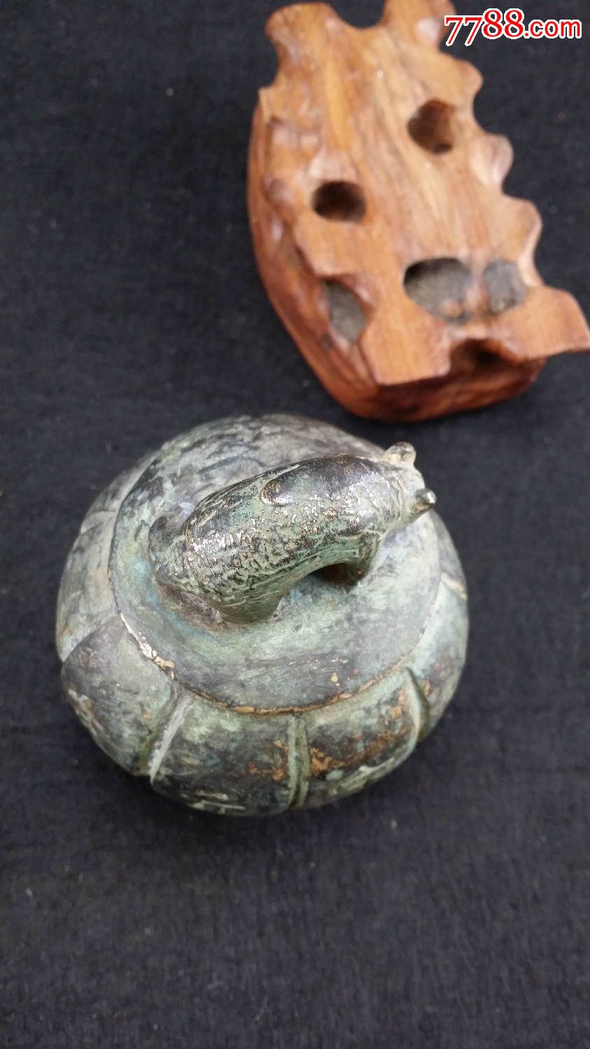 乡下收来的虎兽鼻古秤砣铜器