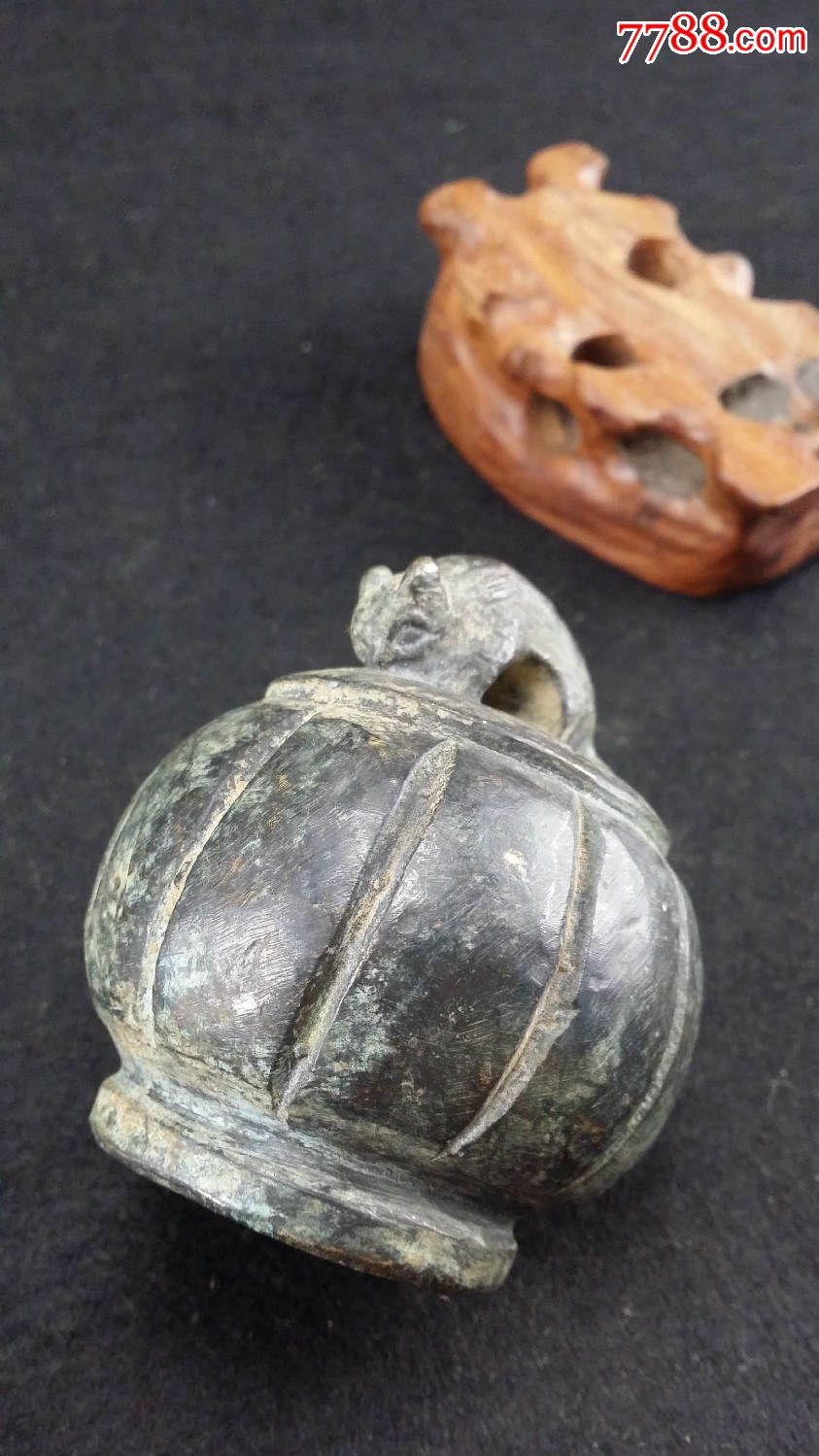 乡下收来的虎兽鼻古秤砣铜器