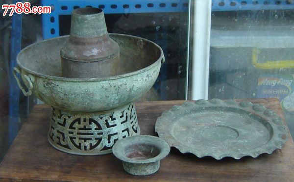 十分完整[清代铜火锅]