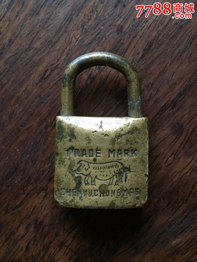 民国铜锁民国弹子锁弹簧锁动物锁猪锁猪牌民国铜钥匙