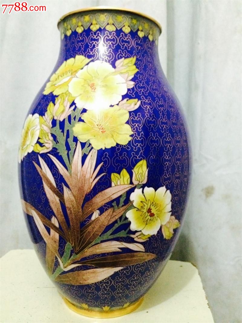 民国掐丝珐琅彩景泰蓝大花瓶