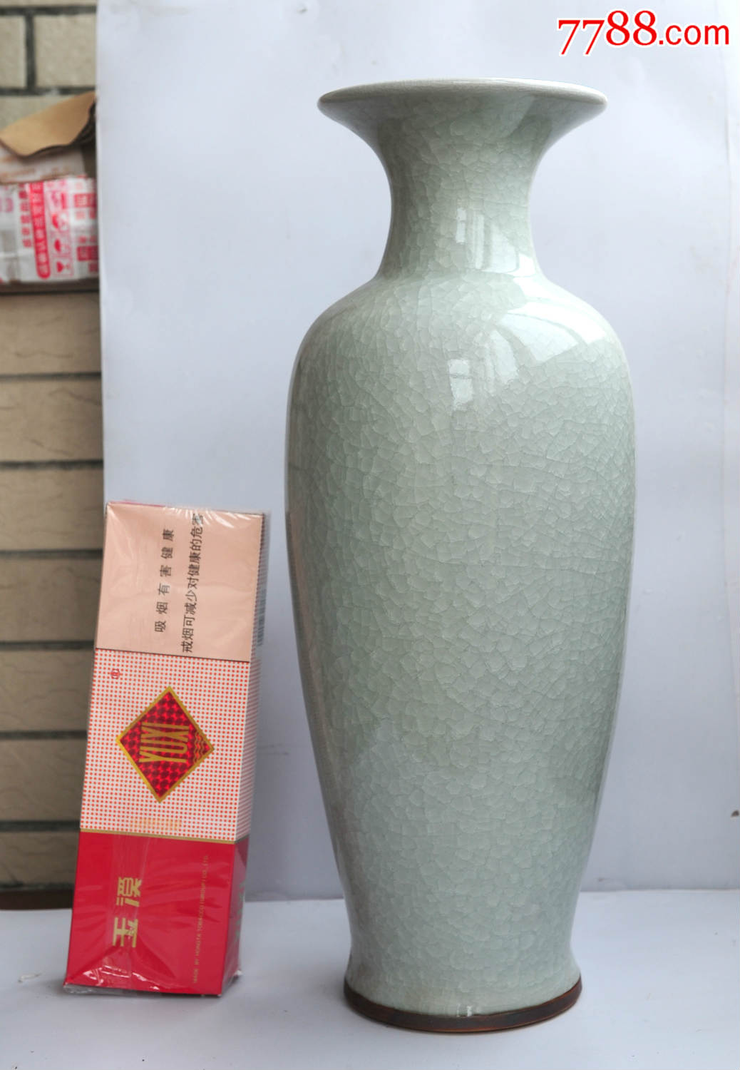 景德镇陶瓷器仿古瓷器大号开片冰瓷裂纹釉观音瓶