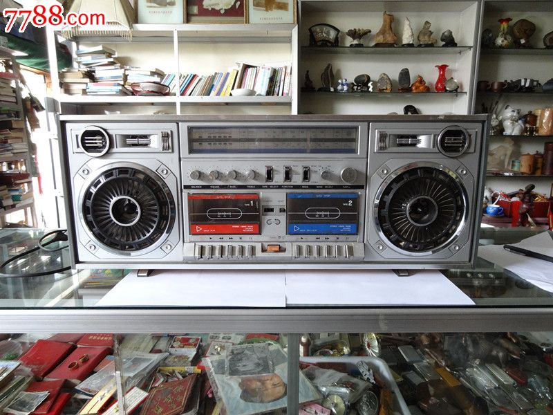 大型梅花牌m-926型台式立体声双卡老收录音机电器