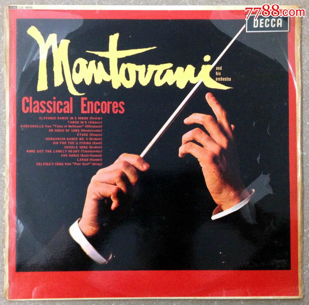 曼托凡尼英国版12寸黑胶唱片lp