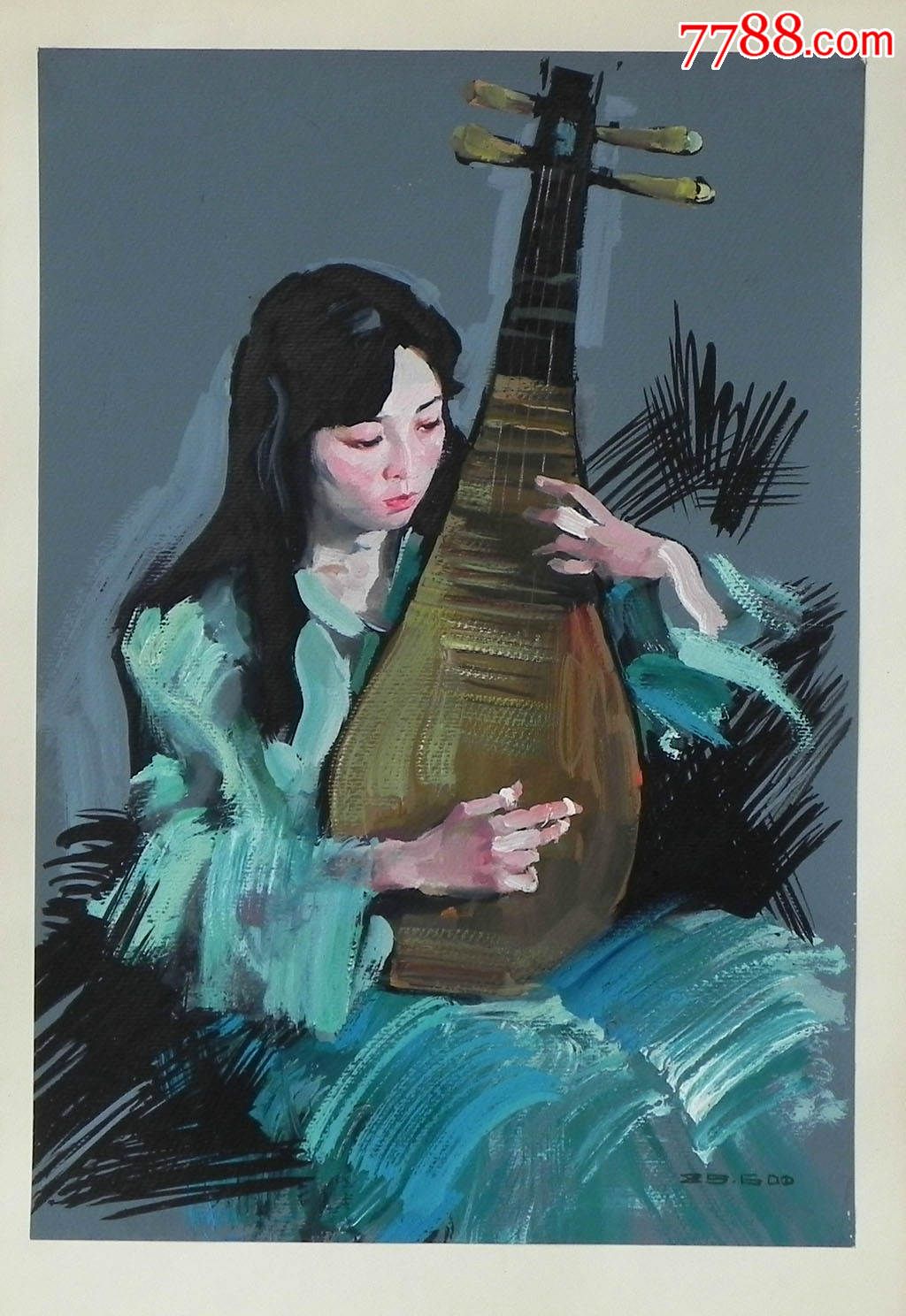 著名油画家刘晓钟九十年代人物画参展作品4