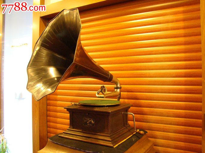 胜利Ⅲ(三)10片花式大喇叭留声机(双条盒)-se31981360-老唱机/留声机