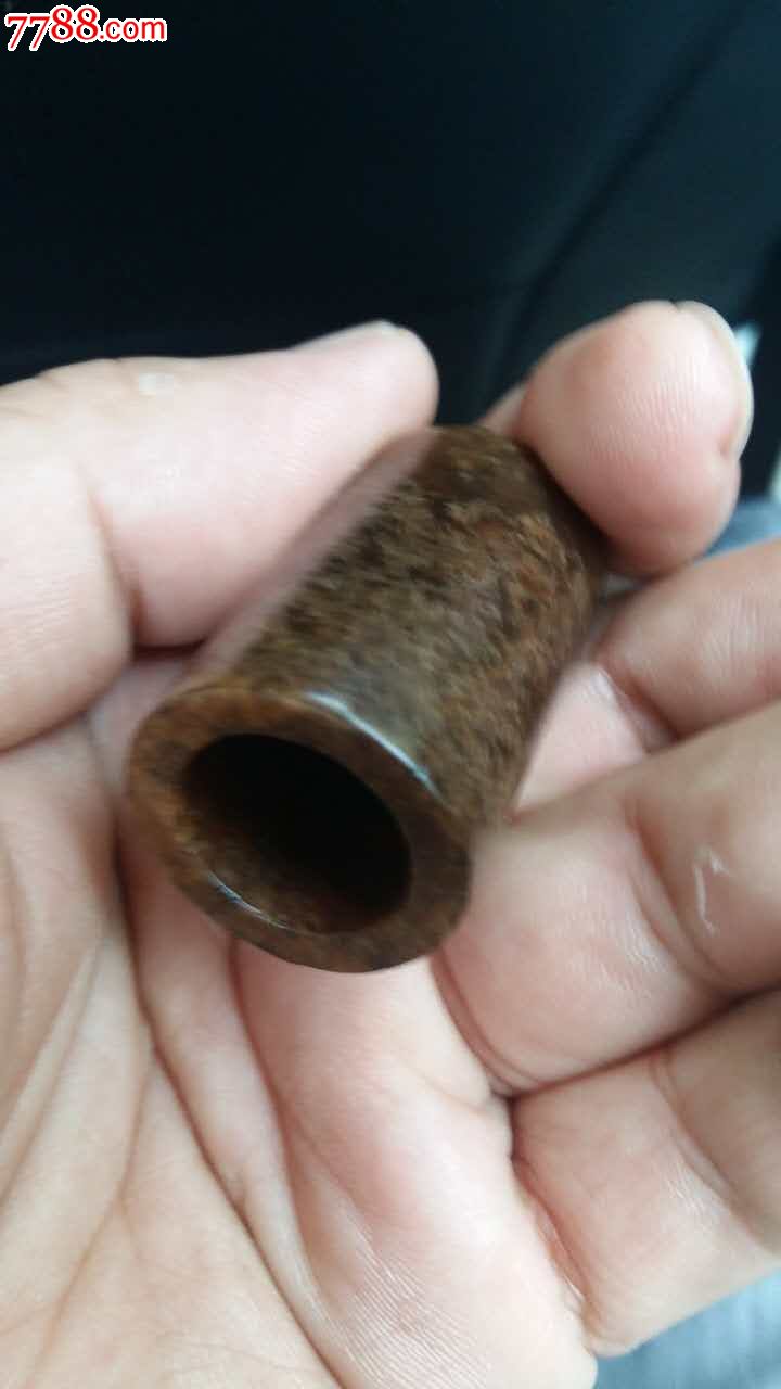 清代老青玉大烟嘴