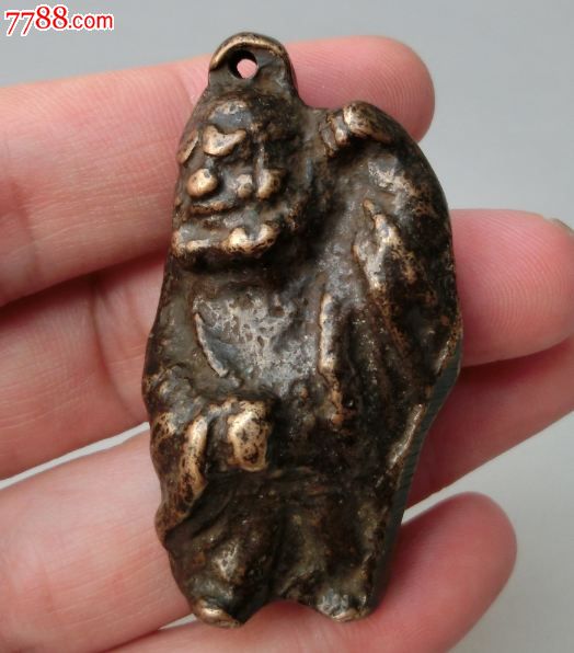 赐福镇宅,神品钟馗,道教法器,民国精铜钟馗佩饰