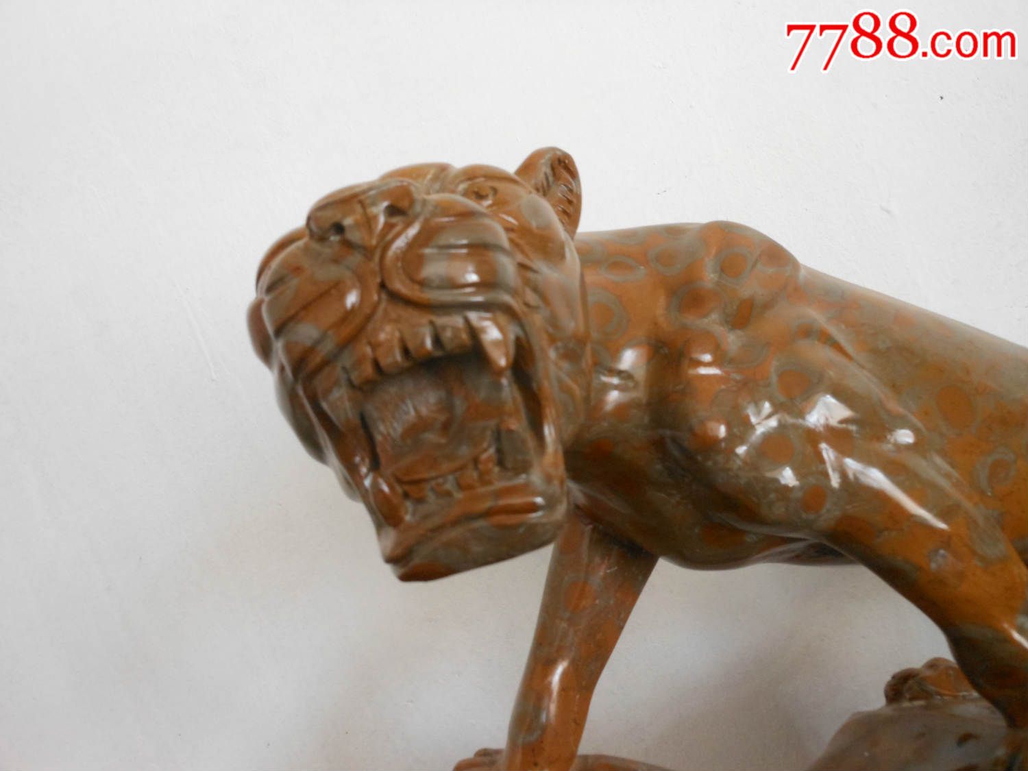 奇石摆件观赏石艺术类;金钱豹{橙黄色}工艺品晋南金钱石又名石富贵石
