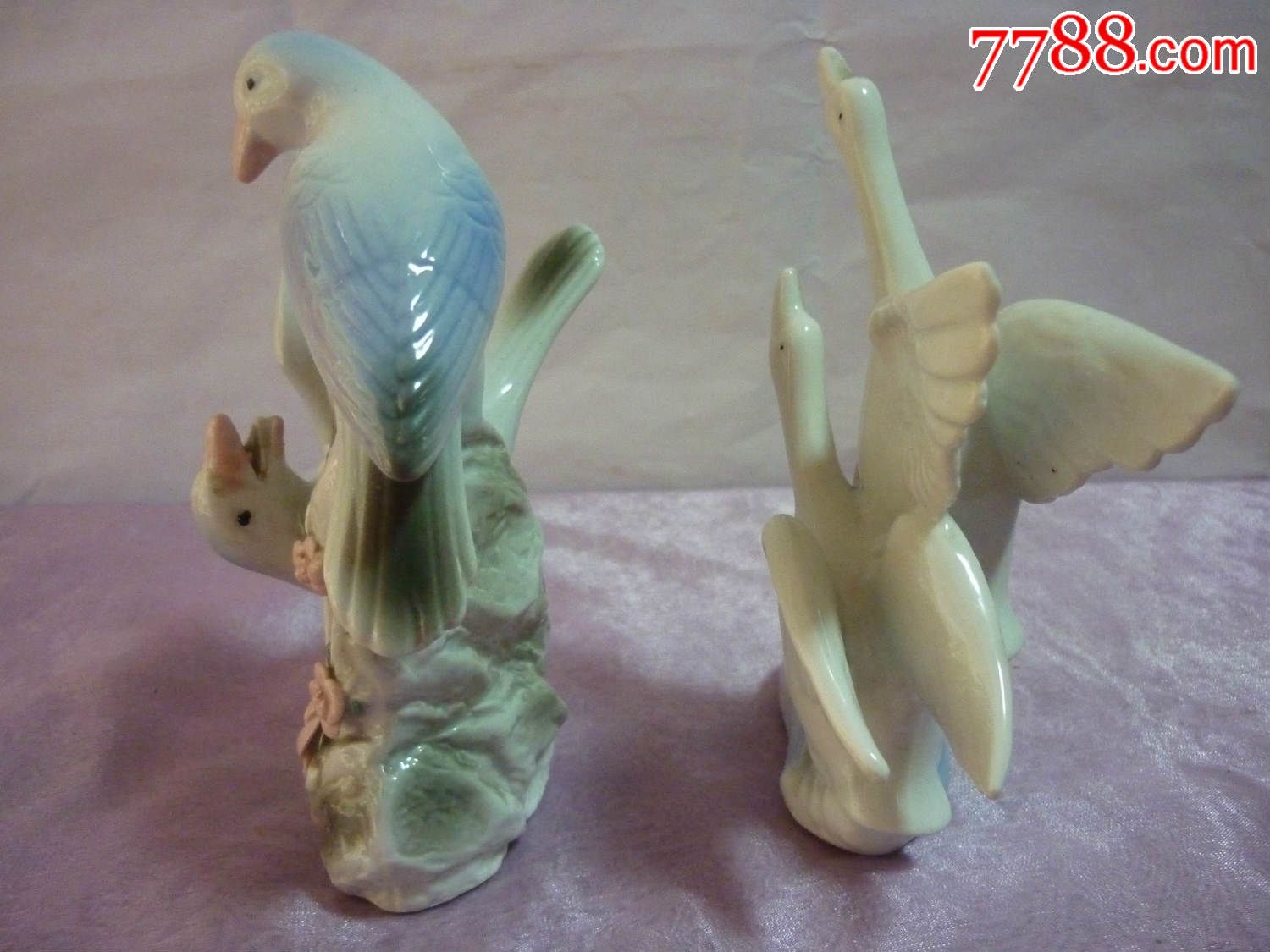 瓷鸟摆件2个