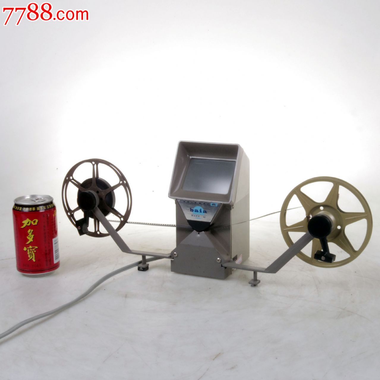 老物件美国baia8mm8毫米电影胶片看片器倒片器手摇放映机