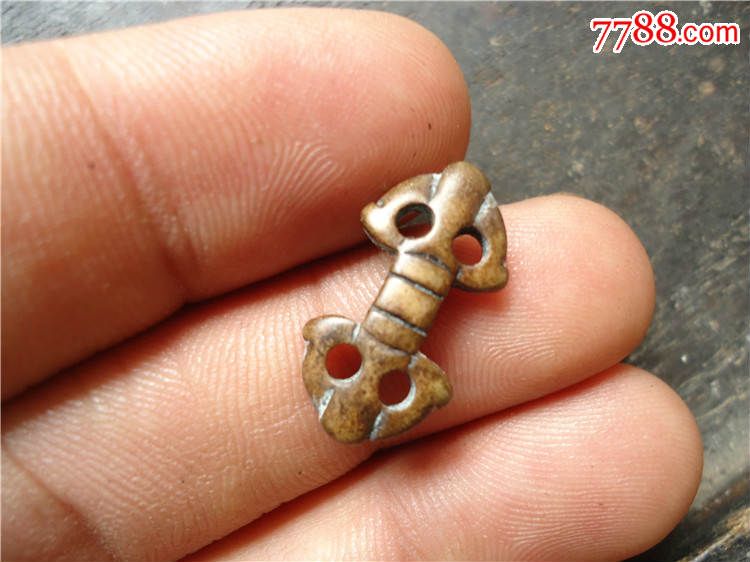西藏铜金刚杵背云一枚佛珠配件_7788收藏__中国收藏热线