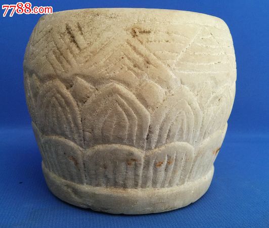 明代雕刻精美汉白玉香炉