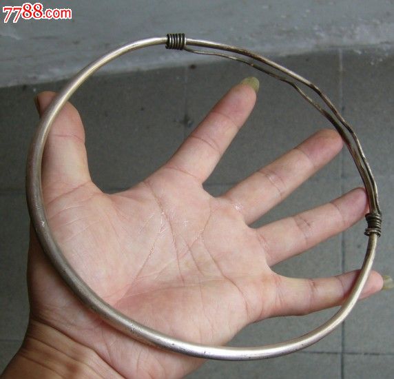 低出刚刚收到民国老天宝银项圈