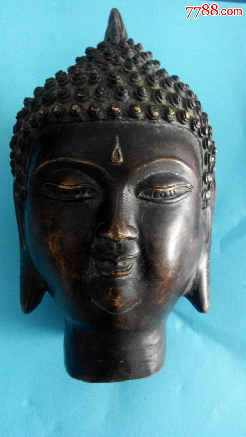 明代铜佛头一尊