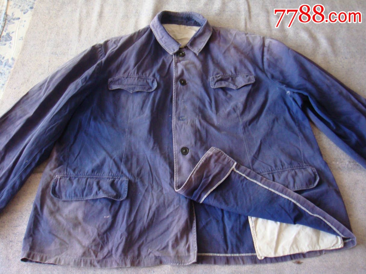 早期老衣服,中山装,六十年代(20世纪),青年人,翻领,全棉,se32445301