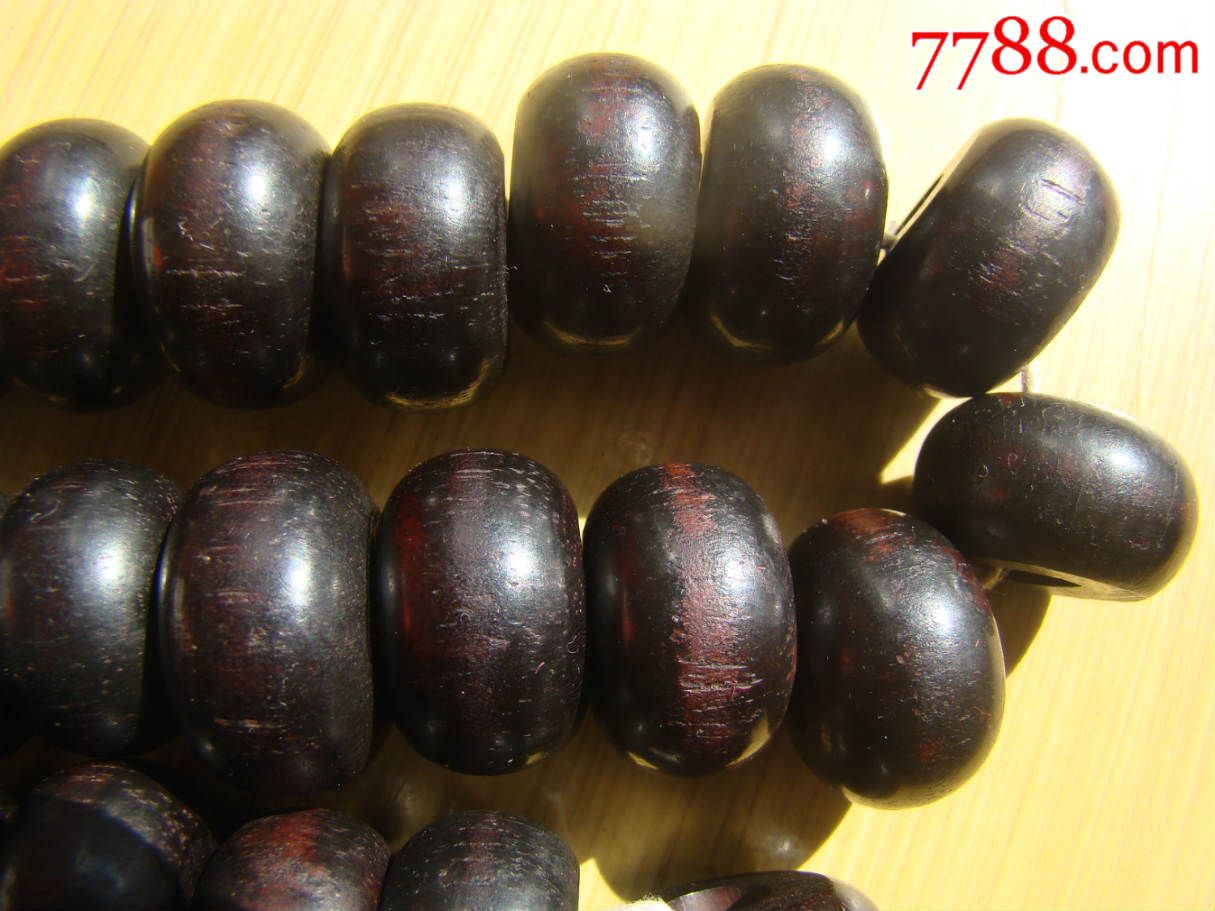 老红酸枝算盘珠57颗